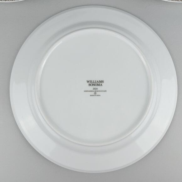 Williams Sonoma Plymouth Turkey DINNER Plates Set of 4 Thanksgiving Fall NEW - Picture 4 of 7